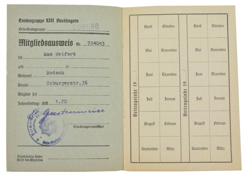 German RLB Member Card