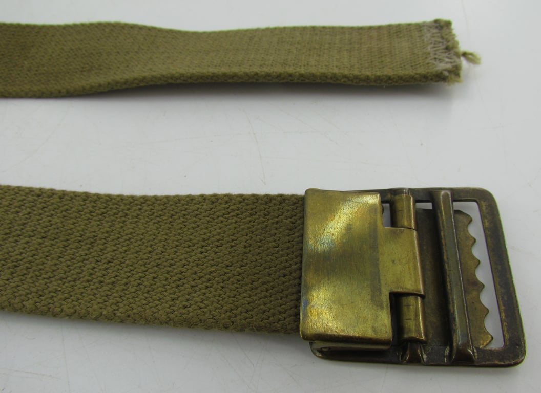 USMC WWII cotton webbing trousers belt