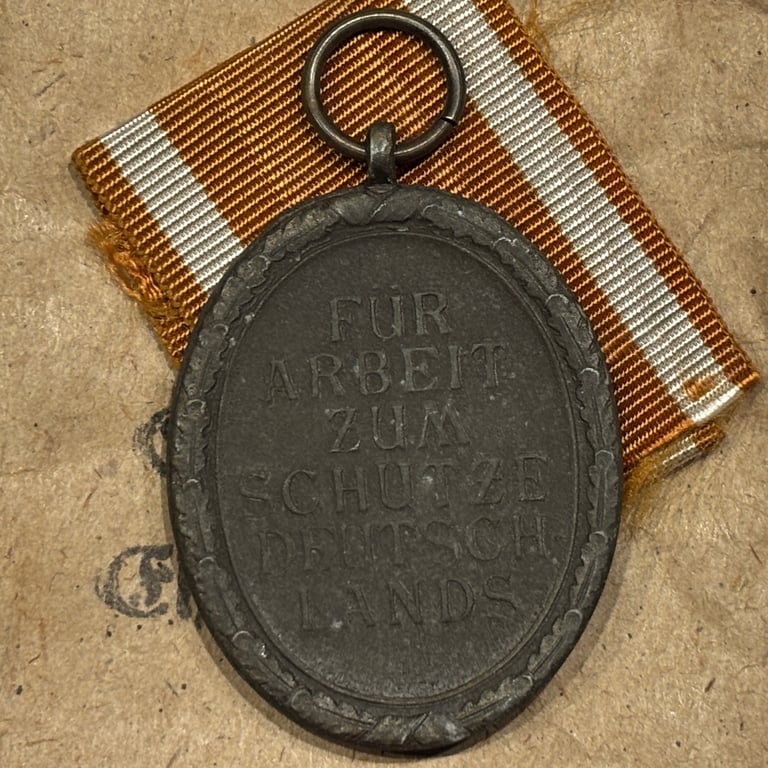 Westwall Medal, Ribbon & Pouch by Carl Poellath