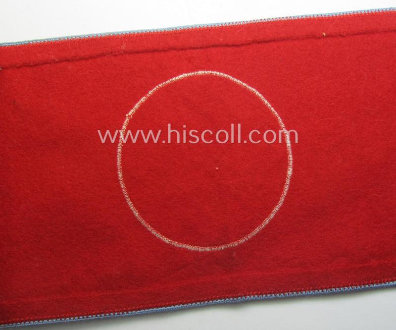 N.S.D.A.P.-type, smooth-woolen-based armband (ie. 'Armbinde für Politischen Leiter') as was intended for usage by an: 'N.S.D.A.P. Politische-Leiter Anwärter'