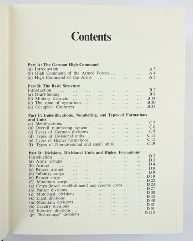 German Book 'German order of battle, 1944: the regiments, formations and units of the German ground forces