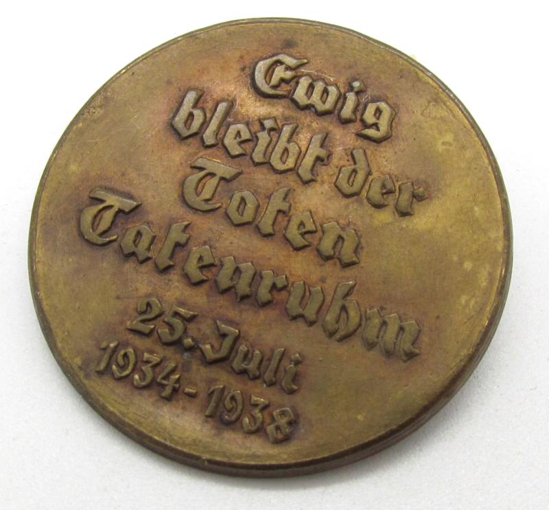 NSDAP Commemorative Badge – July Putsch 1934–1938