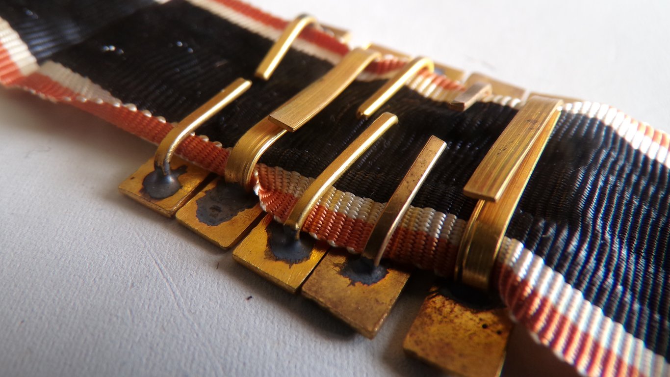 Kyffhäuserbund ribbon with 5 combat clasps