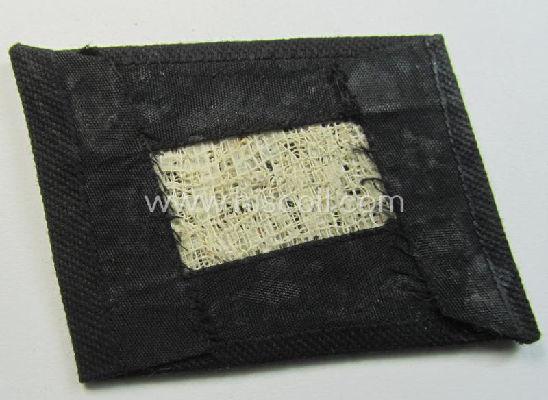 Stunning, Waffen-SS, EM- (ie. NCO-) pattern rank collar-tab ('Kragenspiegel') being an example as executed in so-called: 'BeVo'-weave pattern and that comes in a never used- (ie. 'virtually mint'!), condition