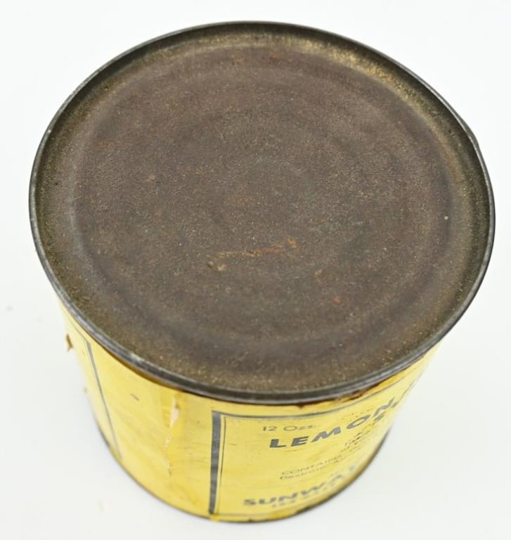 US WW2 Ration 'Lemon Juice Powder' Tin Can