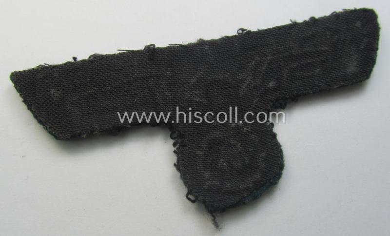 WH (Heeres) officers'-type, hand-embroidered breast-eagle (ie. 'Brustadler für Offiziere') as was executed in bright-silverish-coloured braid as was intended for usage on the various officers'-pattern tunics