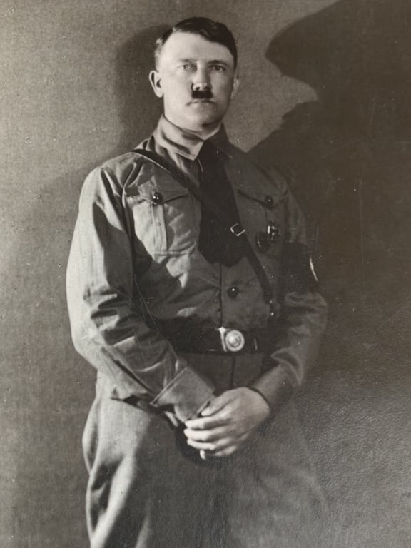Extremely Rare Early 1920s Authentic Adolf Hitler Hand Signed Ink Signature on a Hoffmann Postcard.