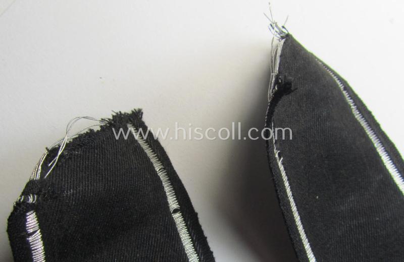 Superb - and actually truly rarely encountered! - example of an officers'-pattern cuff-title (ie. 'Ärmelstreifen für Führer') entitled: 'Technische Nothilfe' (= 'TeNo') being an example as was woven in the neat 'BeVo-flat-wire'-weave pattern