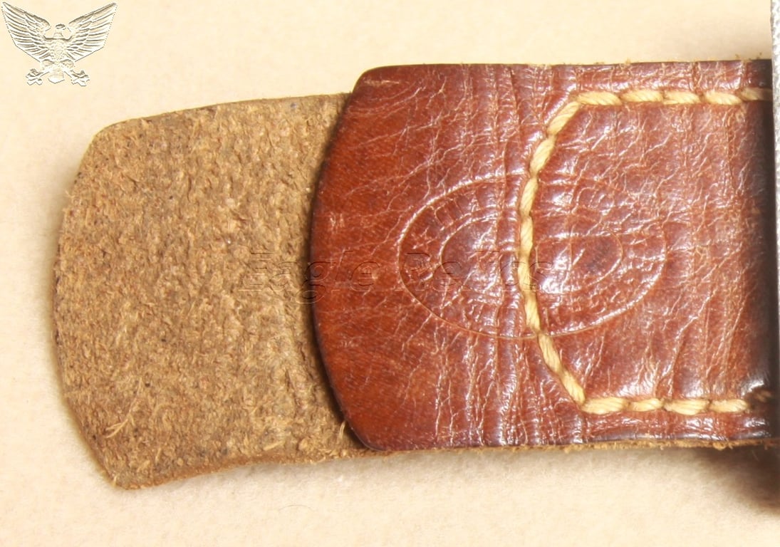 Luftwaffe Brown parade belt with Tabbed Aluminium Buckle