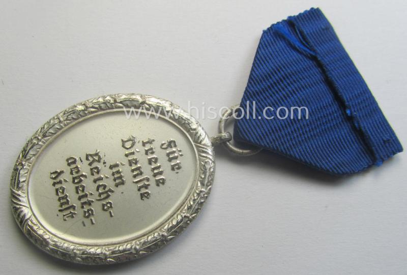 RAD (ie. 'Reichsarbeitsdienst') so-called: 'Dienstauszeichnung 3. Stufe für Männer' (as was intended for 12 years loyal-service) and that came mounted onto its period (albeit shortened) piece of ribbon (ie. 'Bandabschnitt')