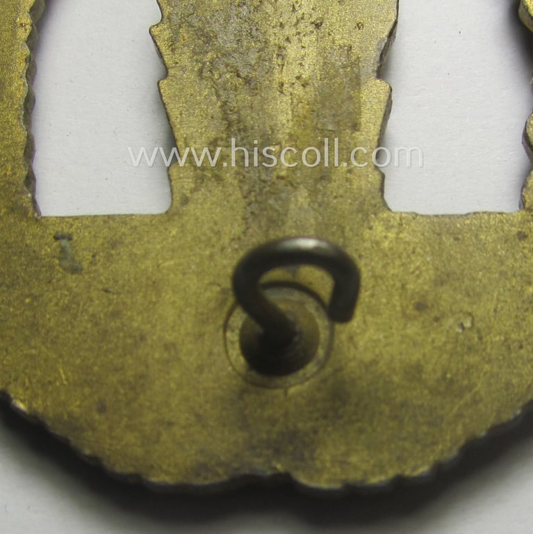 WH (Kriegsmarine) 'Kriegsabzeichen für Minensuch-, U-Boot-Jagd und Sicherungs-Verbände' being a very detailed and neatly maker- (ie. R.K.-) marked and/or: 'Feinzink'-based example