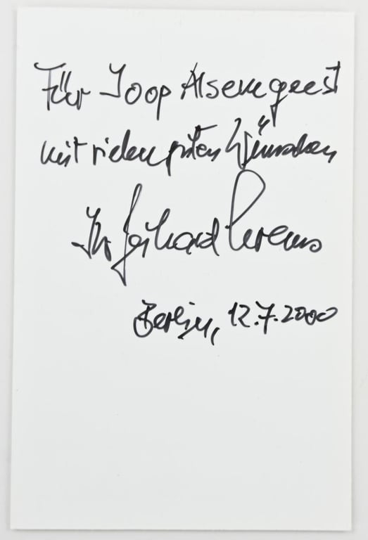 Signature of Luftwaffe KC Recipient 'Gerhard Krems'