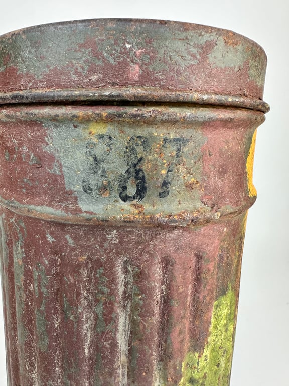 Untouched Camo Gasmask canister "found in Normandie"