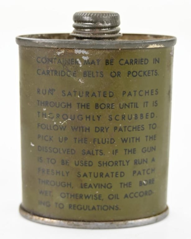 US WW2 Rifle Cleaner Tin Can