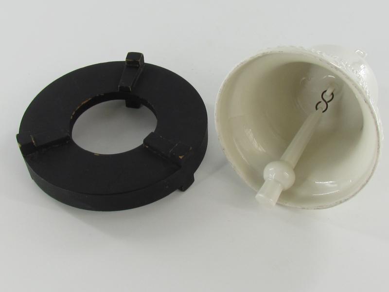 Berlin Porcelain Olympic Games 1936 Bell + Wooden Base