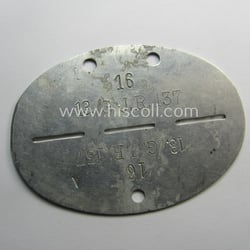 Aluminium-based, WH (Heeres) 'Gebirgsjäger'-related ID-disc bearing the clearly...