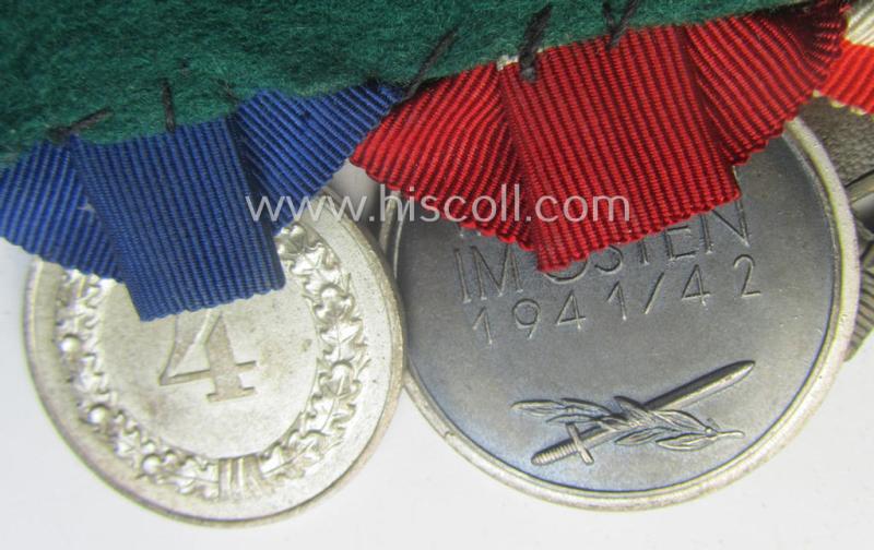 3-pieced WH (Heeres o. Kriegsmarine) medal-bar (ie.: 'Ordenspange')