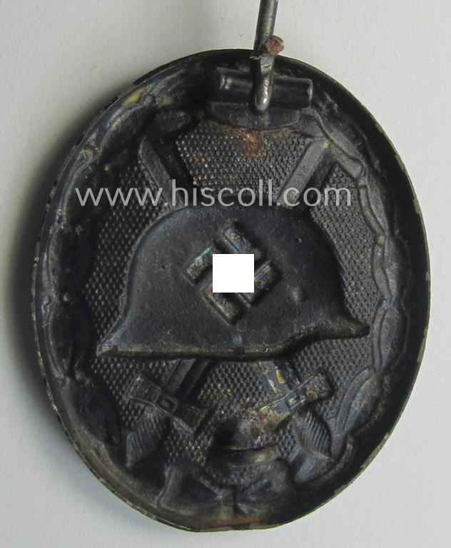 Neat - albeit non-maker-marked and magnetic! - example of a black-class wound-badge (or: 'Verwundeten-Abzeichen in Schwarz') that comes in an overall nice- (ie. I deem just moderately used-), condition
