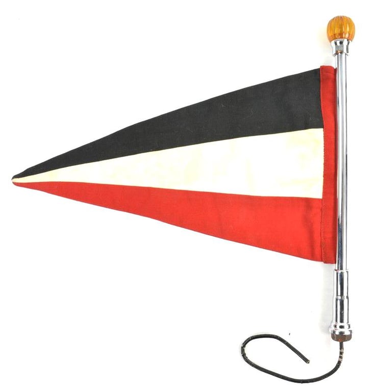 German Third Reich Lighted Car Pennant
