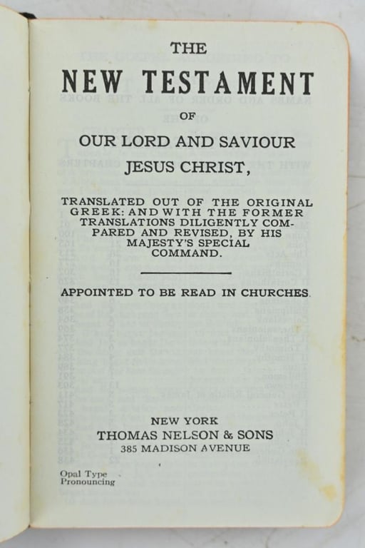 US WW2 Shield New Testament
