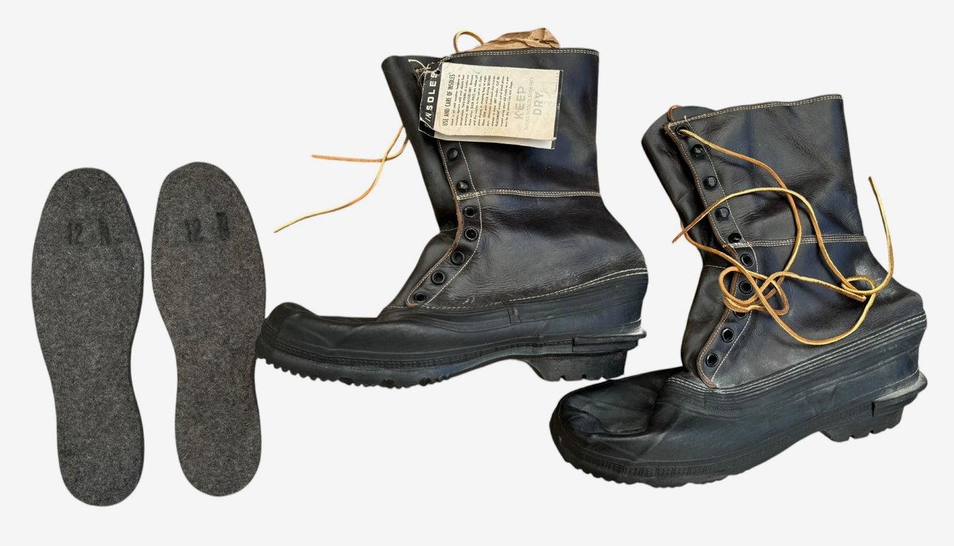 US WWII Shoe Pac Rubber Winter Boots (unissued)