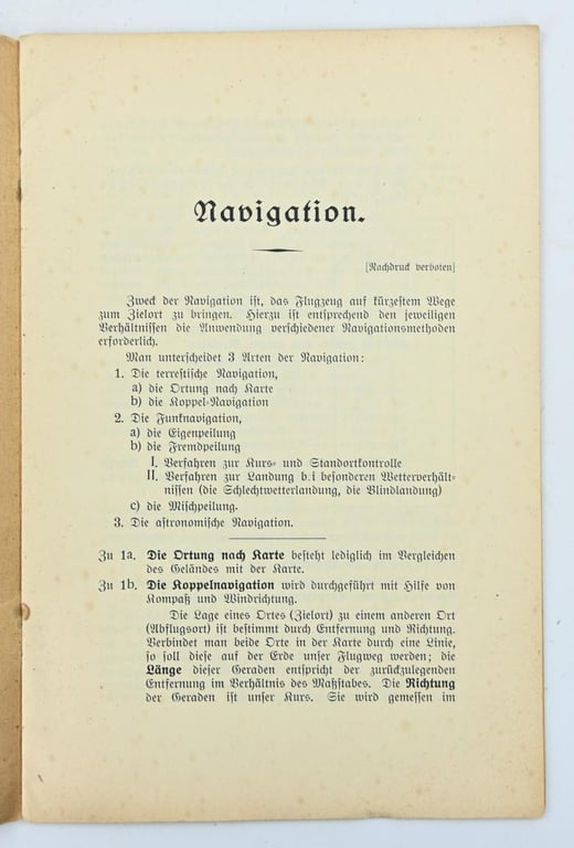 German LW Navigation Booklet Jüterbog