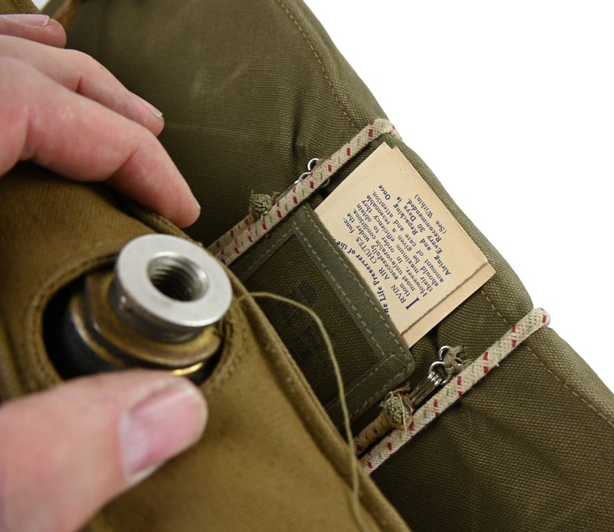 USAAF WW2 Named AN6510-1 Seat Parachute Harness Assembly