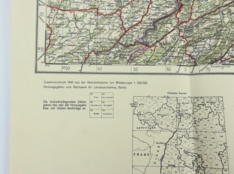 German Third Reich Era Roadmap 'Oberrheines'