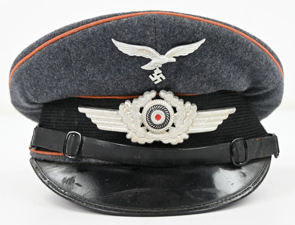 German LW EM/NCO Visor Cap 'Aufklärungsfliegerschule Hildesheim'
