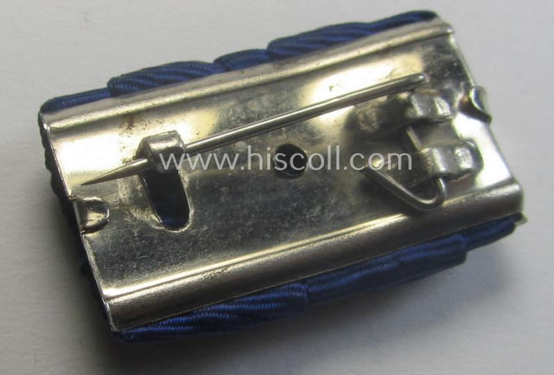 Two-pieced ribbon-bar (ie. 'Feld- o. Bandspange') showing resp. two: WH (Heeres) 'Dienst-Auszeichnungen' (both having a silver- ie. golden-toned eagle-device attached)