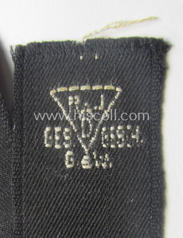 RAD (ie. 'Reichsarbeitsdienst') EM- (ie. NCO-) pattern, commemorative cuff-title (ie. 'Dienstärmelstreifen') depicting a capital 'R'-character (as was intended for the EM-/NCO-staff working on the various 'Westwall'-fortifications)
