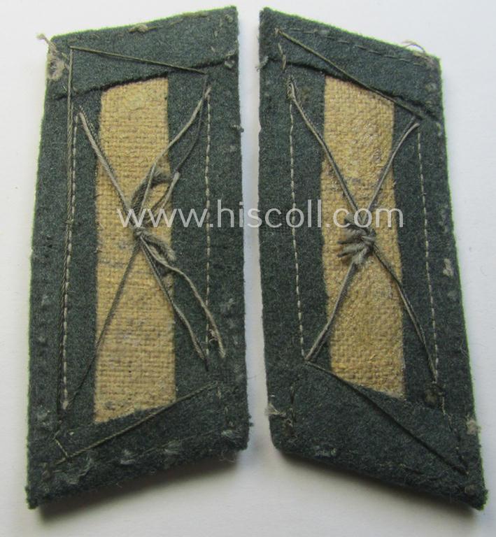Pair of pre-war-period, WH (Heeres) 'M36' (ie. 'M40'-) type collar-patches (ie. 'Einheitskragenspiegel'): 'Soldat der (Sturm)Artillerie-Trpn.'