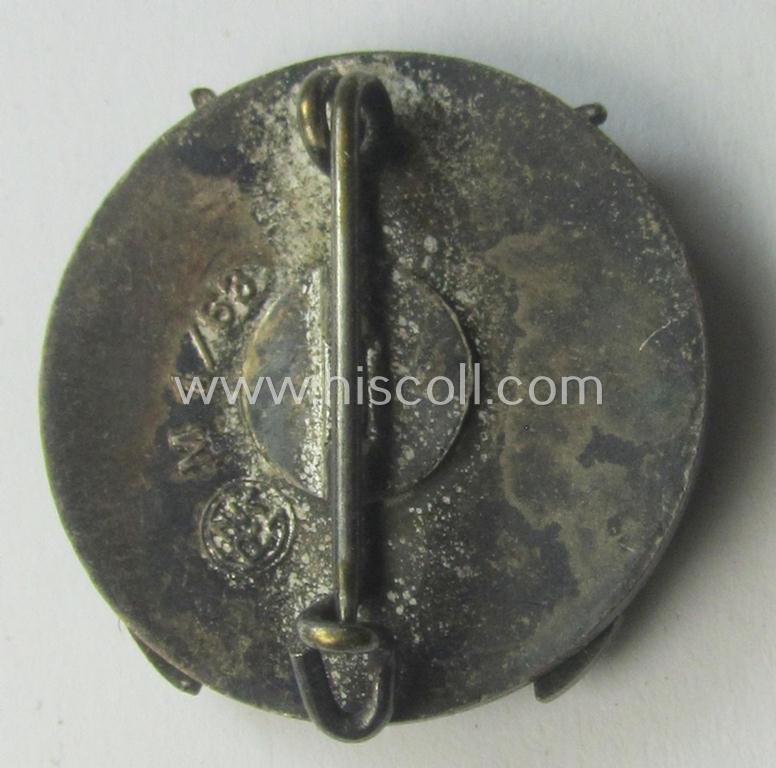 HJ ('Hitlerjugend') so-called: 'HJ-Schiessauszeichnung' (or: HJ shooting- ie. marksmans'-badge) being a nicely maker- (ie. 'RzM - M1/63'-) marked example