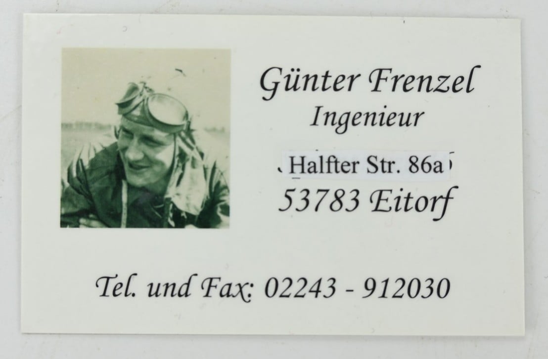 Signature of Luftwaffe KC Recipient 'Günther Frenzel'