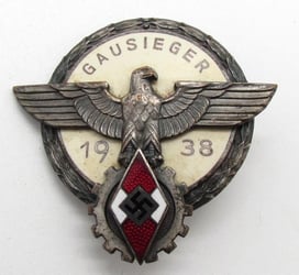 HJ ( Hitler Youth ) Gausieger Badge 1938