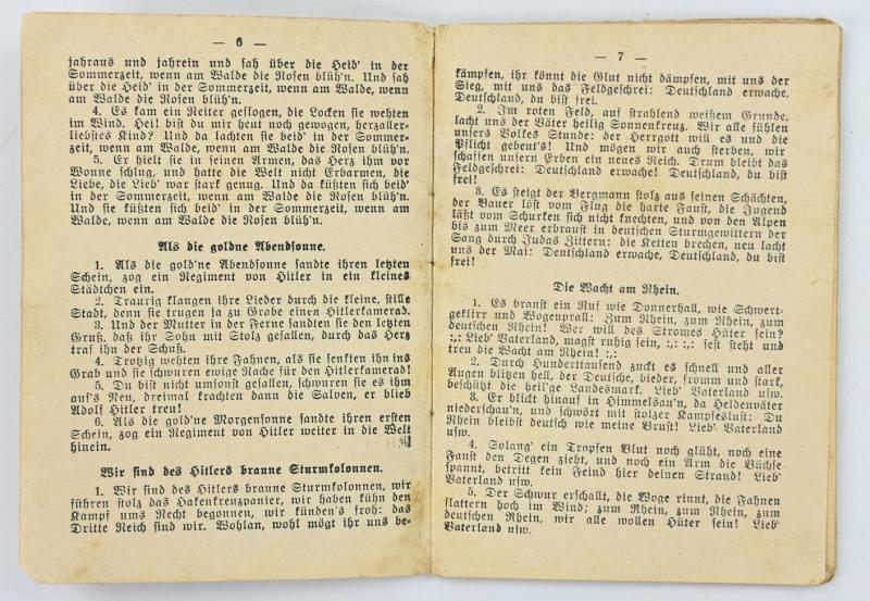 German SA Songbook 'Deutsche Freiheit und Vaterlands Lieder'