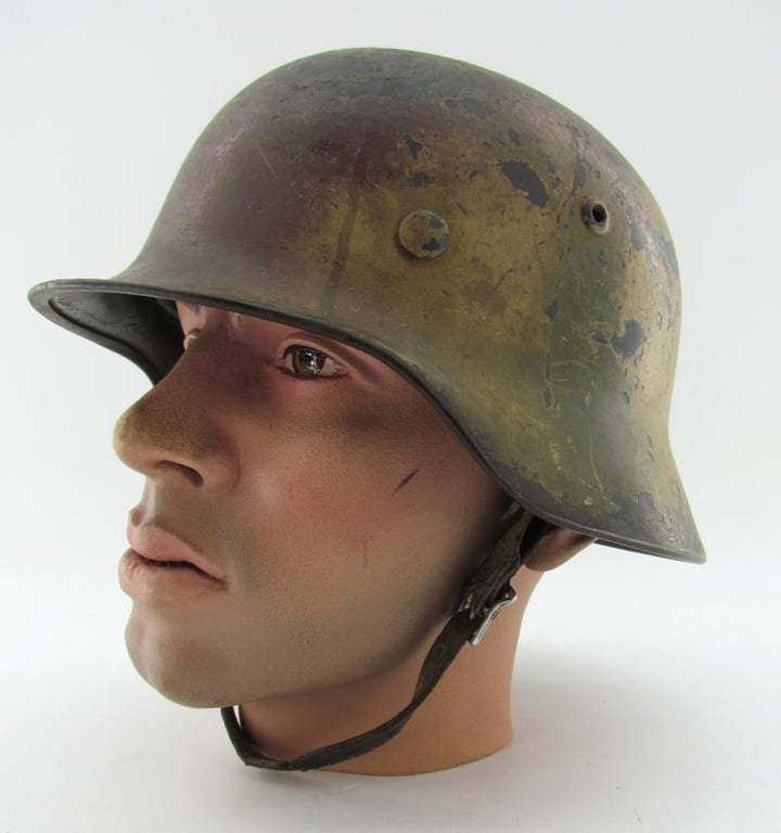 M35 Luftwaffe double decal ‘Normandy’ camouflage helmet SE64