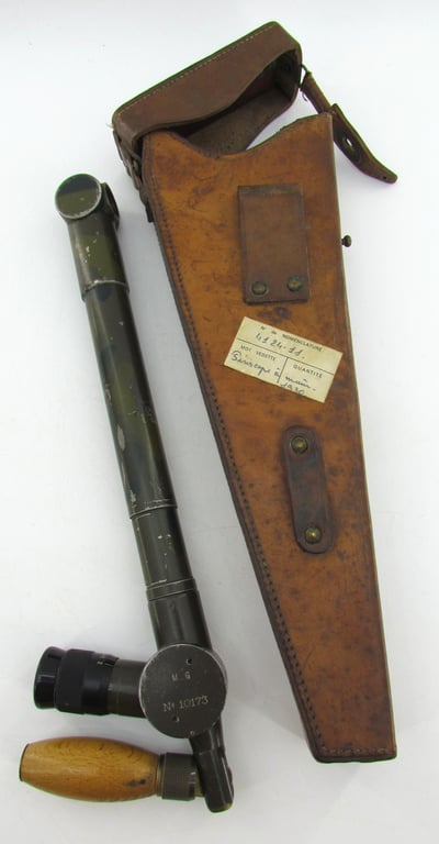 Rare original French Camouflaged Trench Periscope with Leather Carrying Case