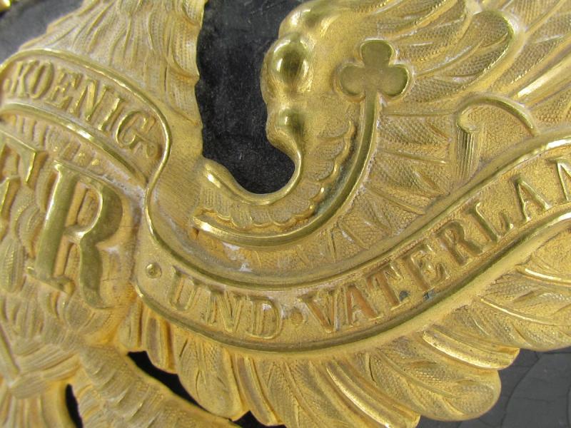 German officers spike helmet ( Pickelhaube ) Artillery Franco-Prussian war