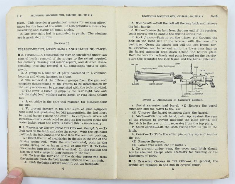 US WW2 Basic Field Manual Browning Machine Gun FM 23-55