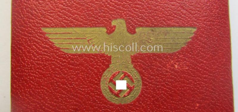 WH Austrian-occupation- (ie. 'Anschluss'-) medal: '13. März 1938' being a very attractive (and hardly tarnished) example that comes stored in its bright-red-coloured- and/or typical non-maker-marked etui as issued