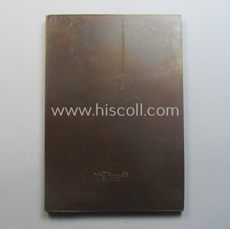 D.L.V.- (ie. D.D.A.C.-) related plaque (ie. 'Erinnerungs- o. nichttragbare Plakette') as  issued to commemorate a specific rally entitled: 'Ballonverfolgung 1935 - DDAC Ortsgruppe / Flieger Ortsgruppe - Stuttgart'