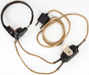 WWII German Panzer throat mike set