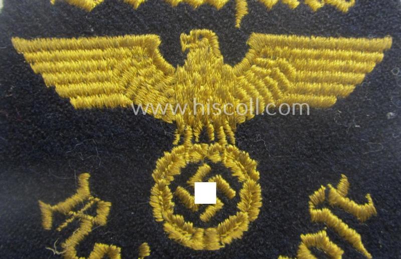 Unusual - truly used and actually scarcely seen! - example of a TR-period arm-insignia-piece as was specifically intended for usage by the various officials serving within: 'Deutsche Reichspost'-organisation