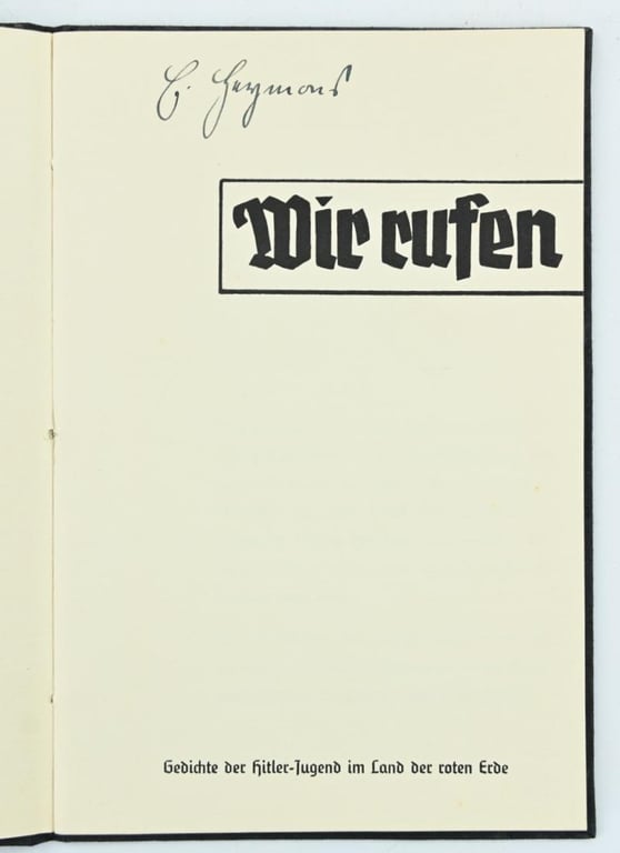 German Hitler Youth Poetry Book 'Wir Rufen'