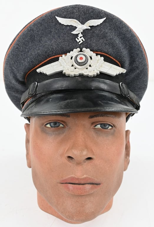 German LW EM/NCO Visor Cap 'Aufklärungsfliegerschule Hildesheim'