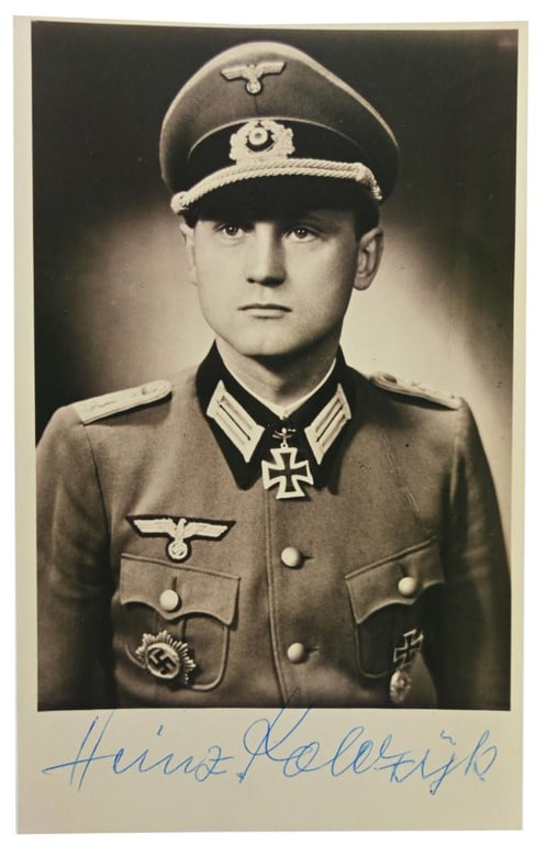 Signature of Wehrmacht Heer KC Recipient 'Heinz Kolczyk'
