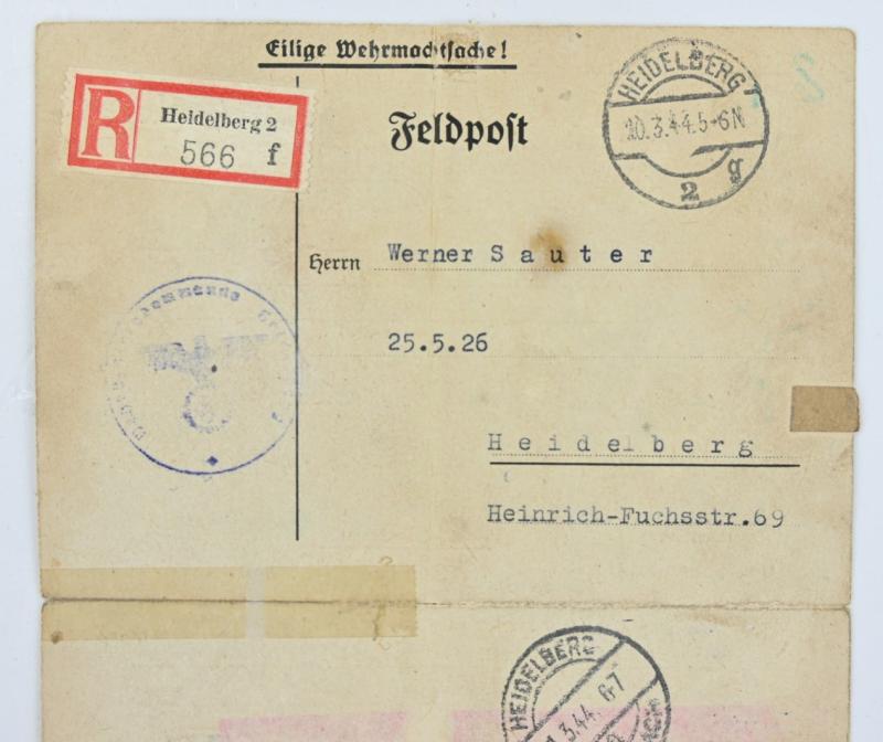 German Waffen-SS Report form Leibstandarte-SS