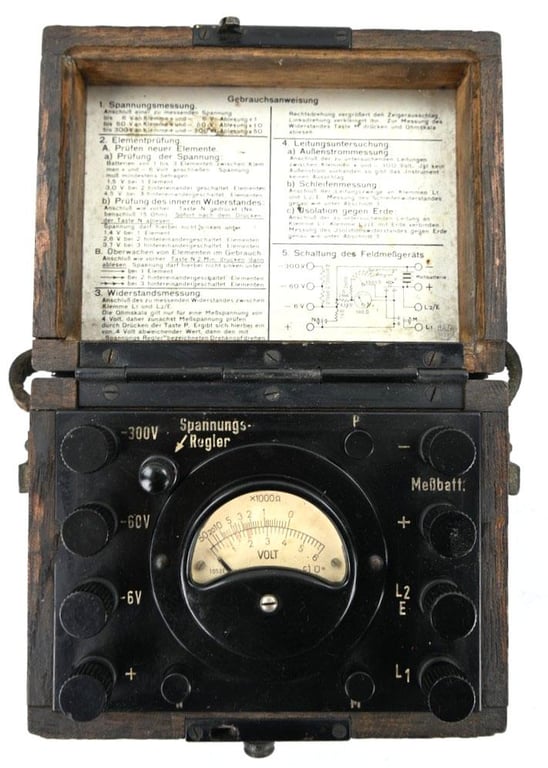 German WH Signal Corps  Equipment 'Voltage Meter' 1941