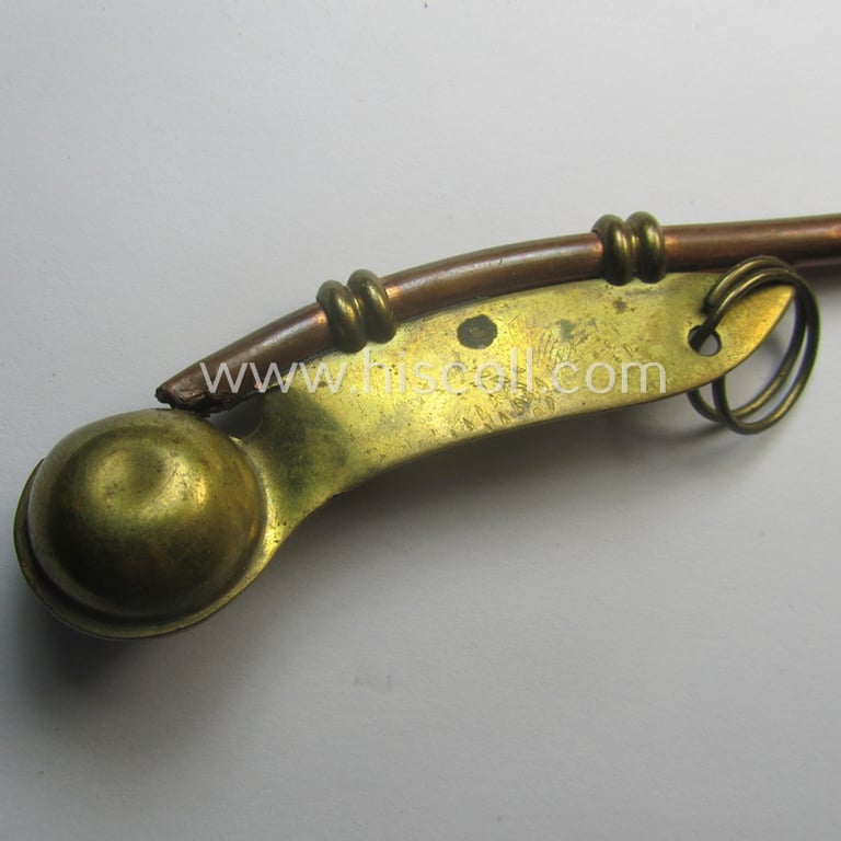 WH (Kriegsmarine) flute (ie. 'Bootsmanns-Flöte') that is constructed from multi-coloured, copper-based material